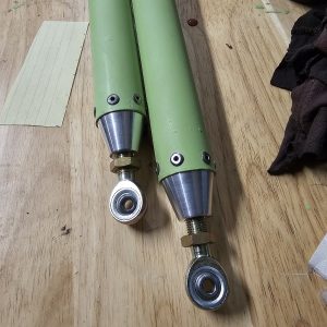 RH Wing skin fitting, Aileron Pushrod assembly